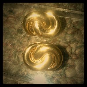 Trifari gold Tone earrings